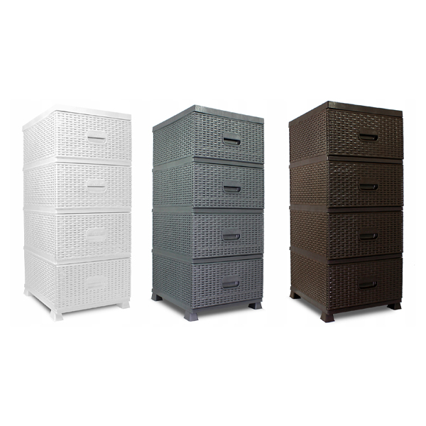 Rattan szekrény 4 fiókkal - Fehér 04 https://velizo.cz/termekkategoria/szepsegapolas-egeszseg/